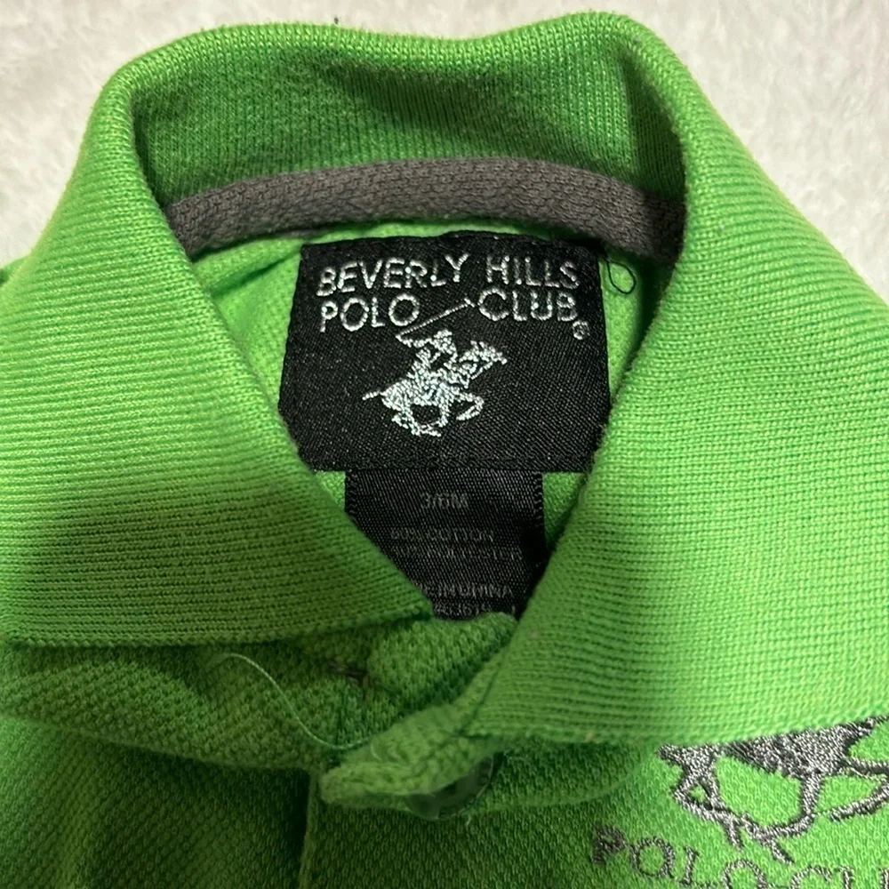 Beverly Hills polo club green 3-6 months collared polo! Adorable and very soft